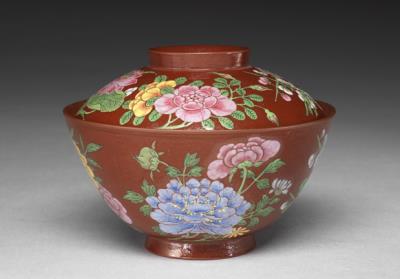 图片[2]-Yixing lidded bowl with four-seasons flower decoration in painted enamels, Qing dynasty, Kangxi reign (1662-1722)-China Archive